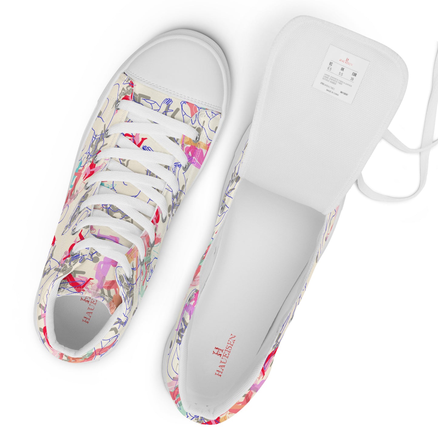 BISEXUAL ORGY Women’s high top canvas shoes
