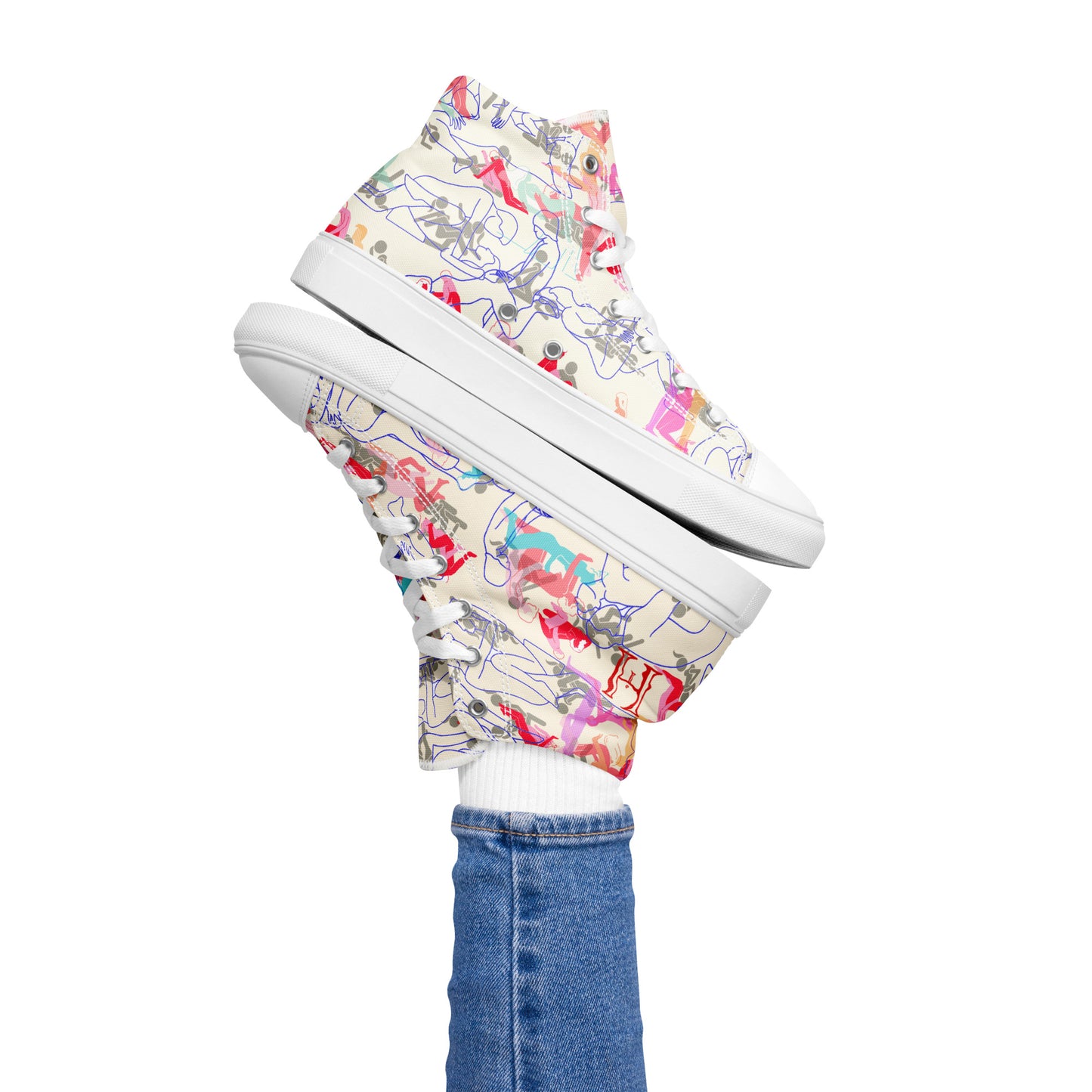 BISEXUAL ORGY Women’s high top canvas shoes