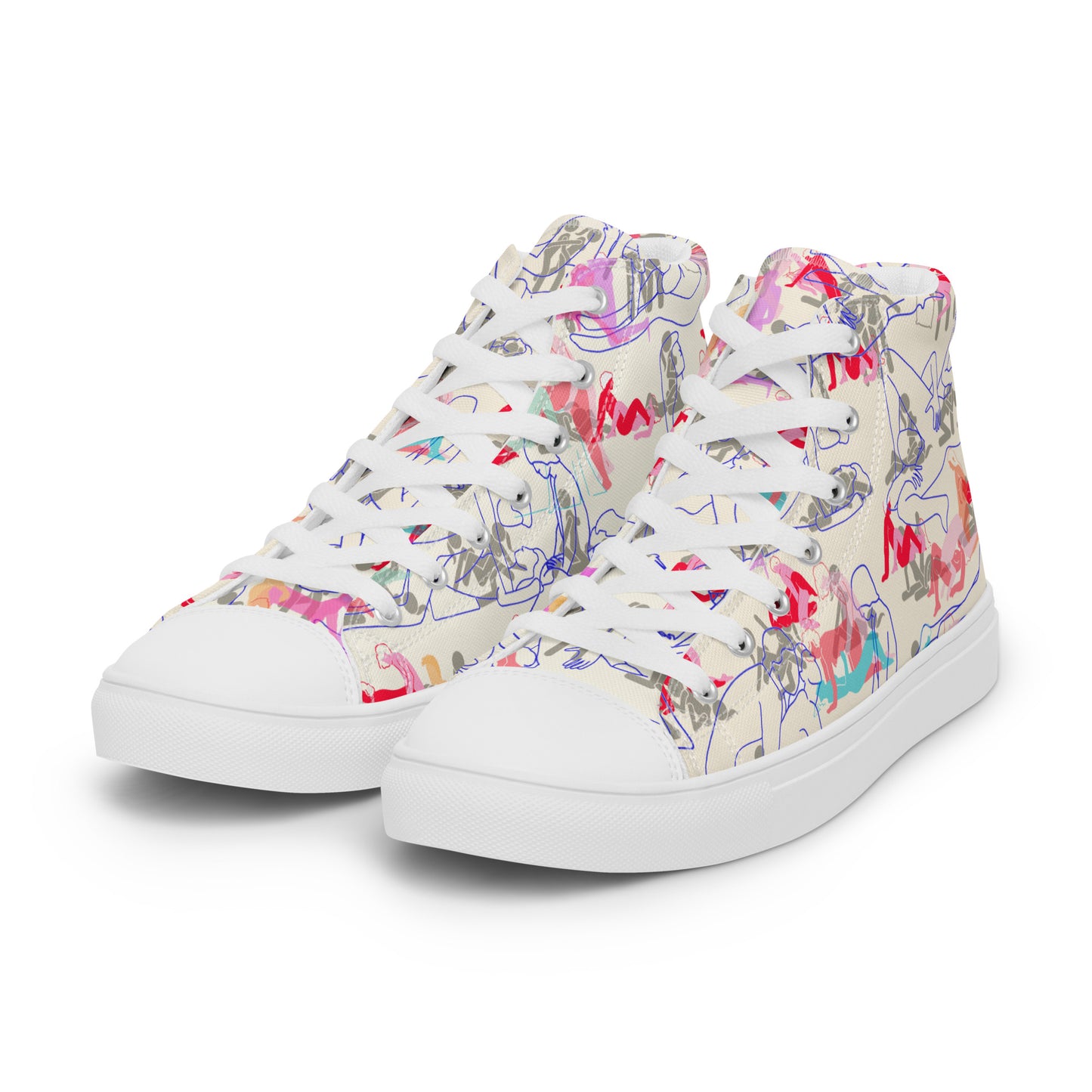 BISEXUAL ORGY Women’s high top canvas shoes