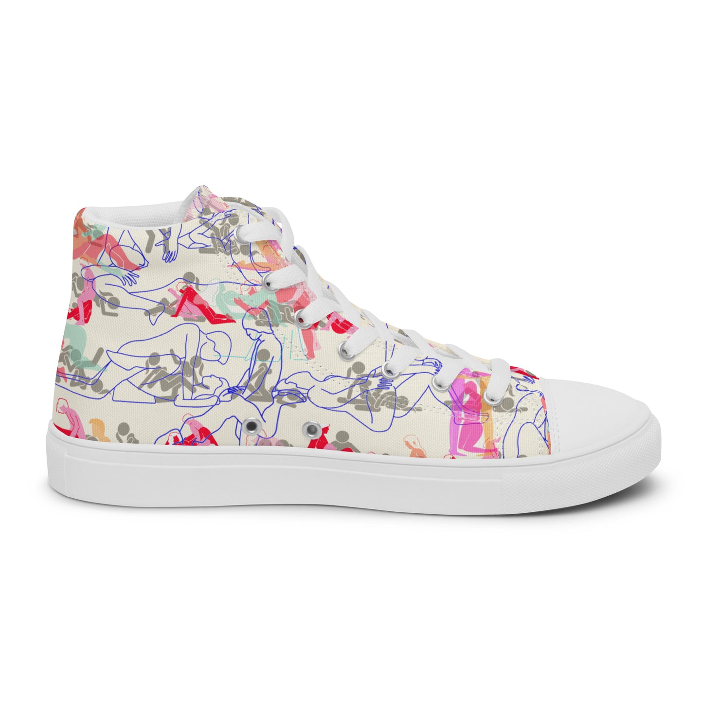 BISEXUAL ORGY Women’s high top canvas shoes
