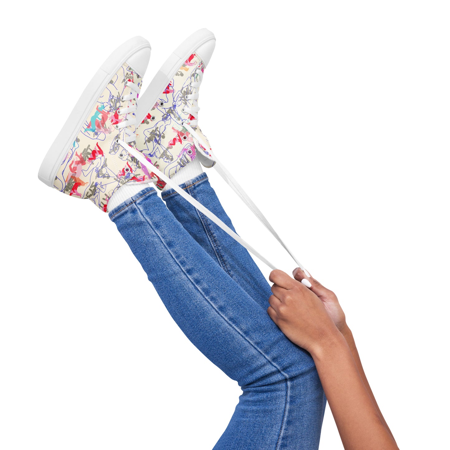 BISEXUAL ORGY Women’s high top canvas shoes