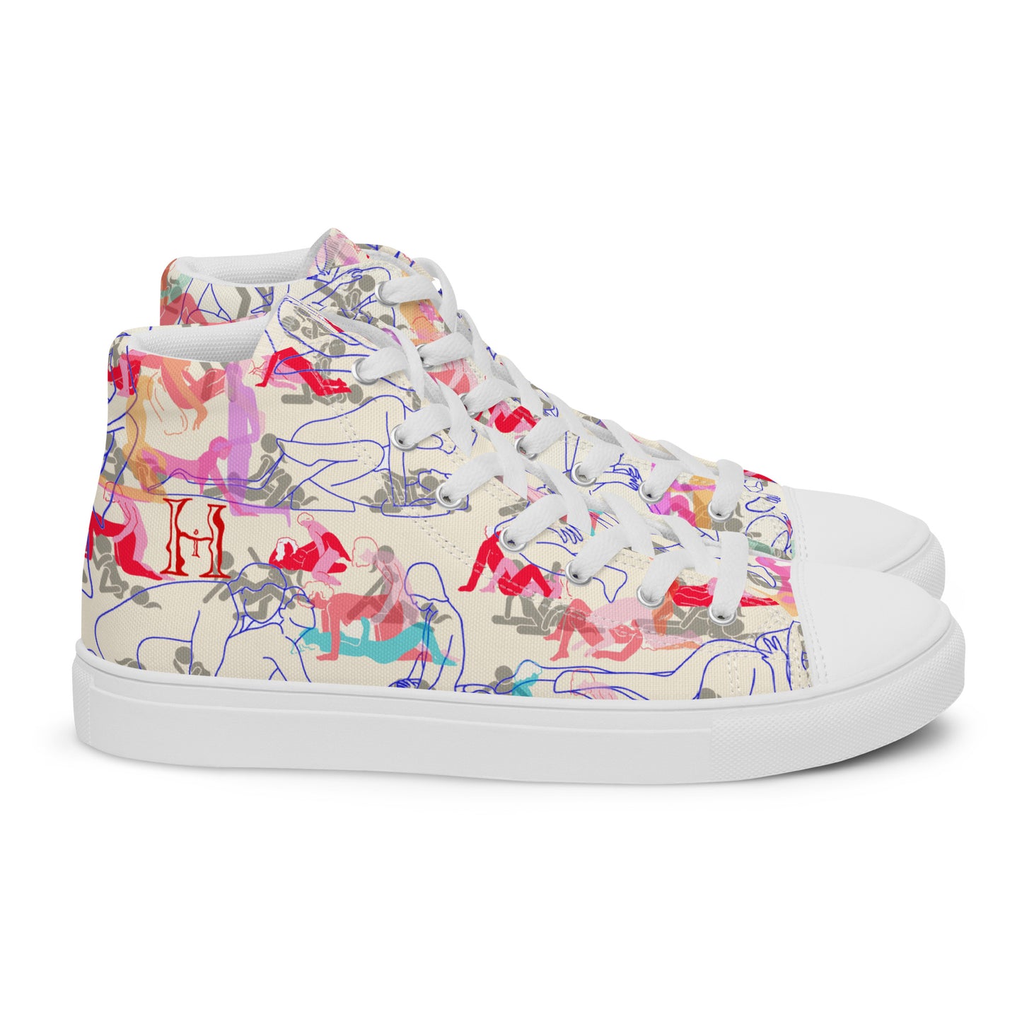 BISEXUAL ORGY Women’s high top canvas shoes