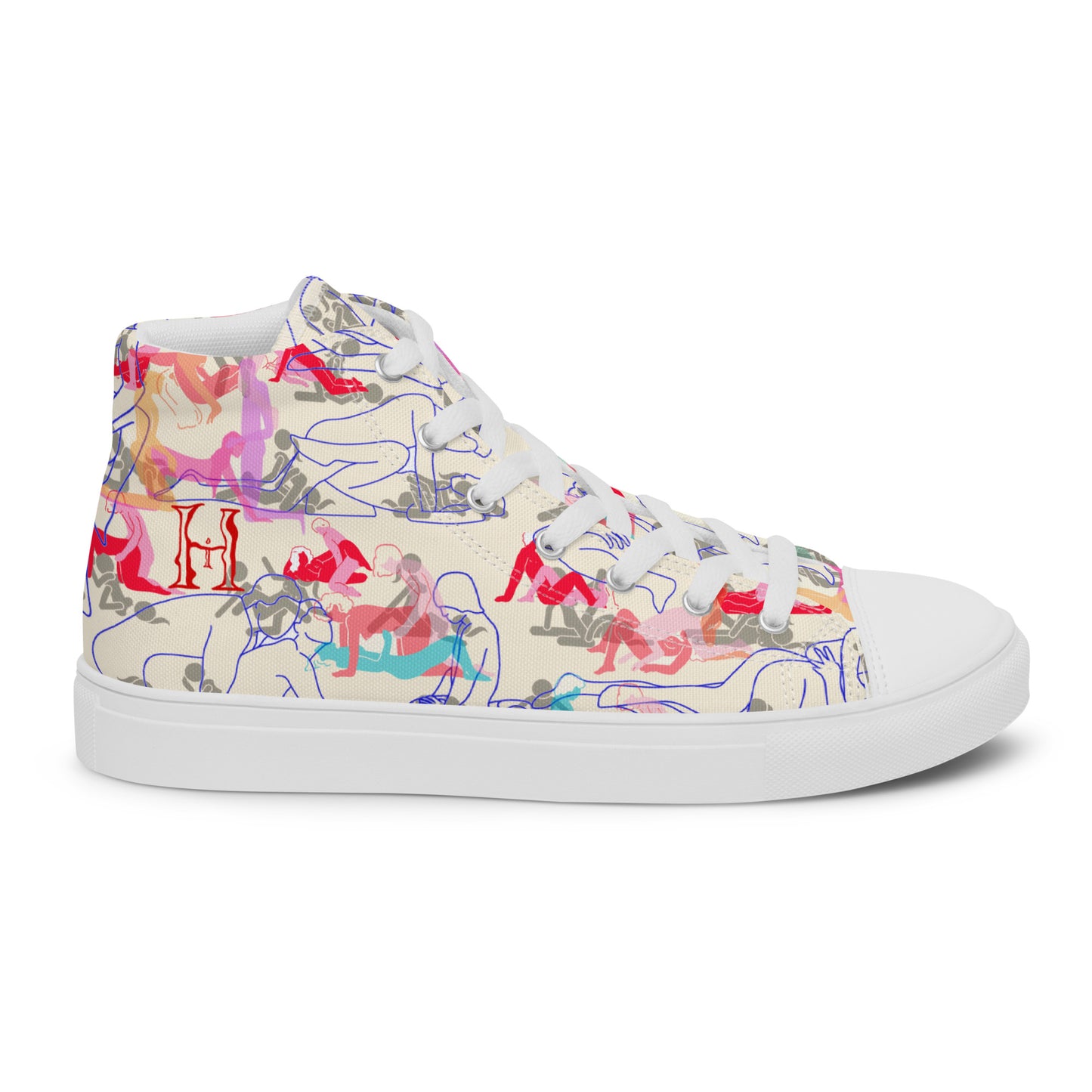 BISEXUAL ORGY Women’s high top canvas shoes