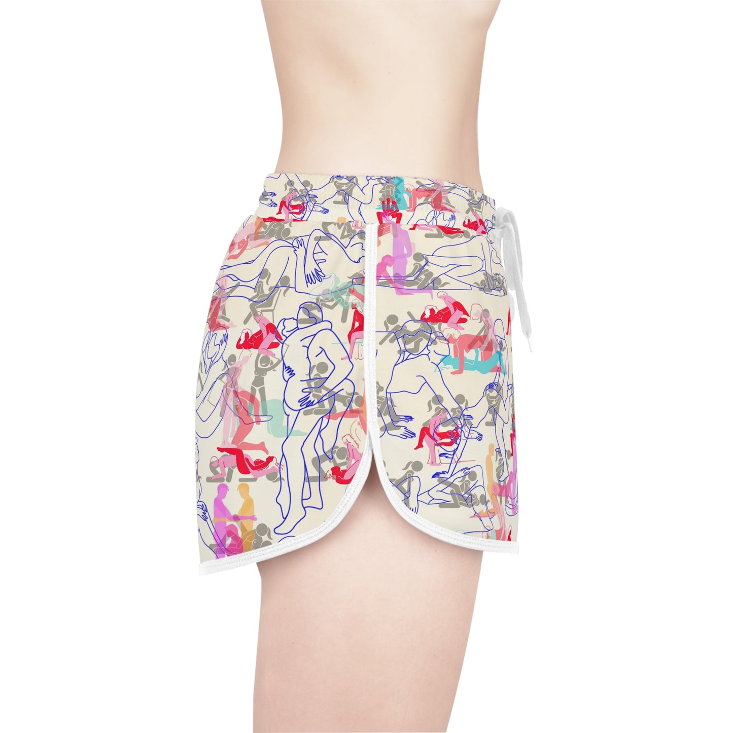 BISEXUAL ORGY Women's Relaxed Shorts (AOP)