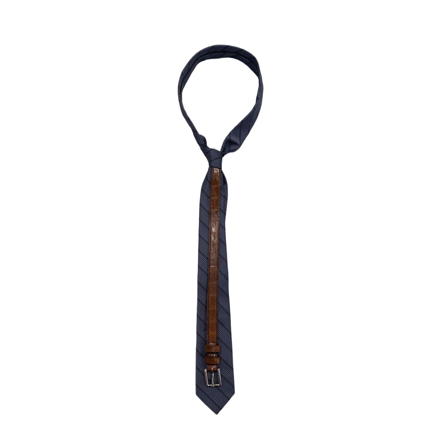 Brown Belt Buckle Tie