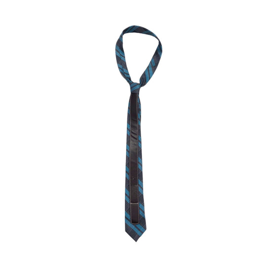 Belt Loop Blue Plaid Tie