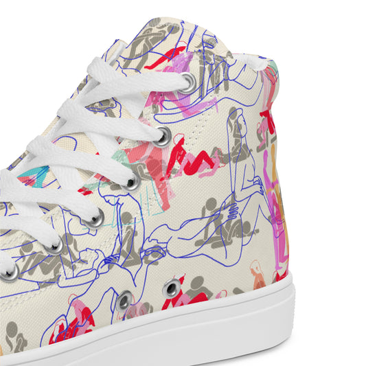 BISEXUAL ORGY Women’s high top canvas shoes